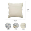 Hand-Woven Blue & Cream Boho Decorative Throw Pillow - 17.5" x 17"